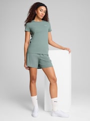 Puma Green Womens ESS ELEVATED Rib T-Shirt - Image 1 of 3
