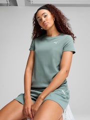 Puma Green Womens ESS ELEVATED Rib T-Shirt - Image 2 of 3
