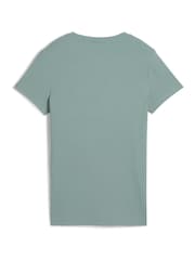 Puma Green Womens ESS ELEVATED Rib T-Shirt - Image 3 of 3