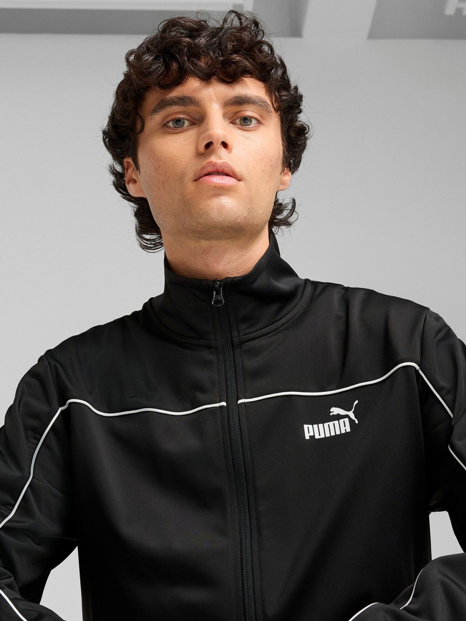 Buy Puma Black Mens Poly Piping Tracksuit from Next USA