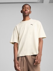 Puma Chalk White Mens WARDROBE ESS Boxy T-Shirt - Image 1 of 3