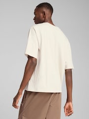 Puma Chalk White Mens WARDROBE ESS Boxy T-Shirt - Image 2 of 3
