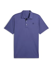Puma Purple Mens Pure 2.0 Golf Polo Shirt - Image 1 of 2
