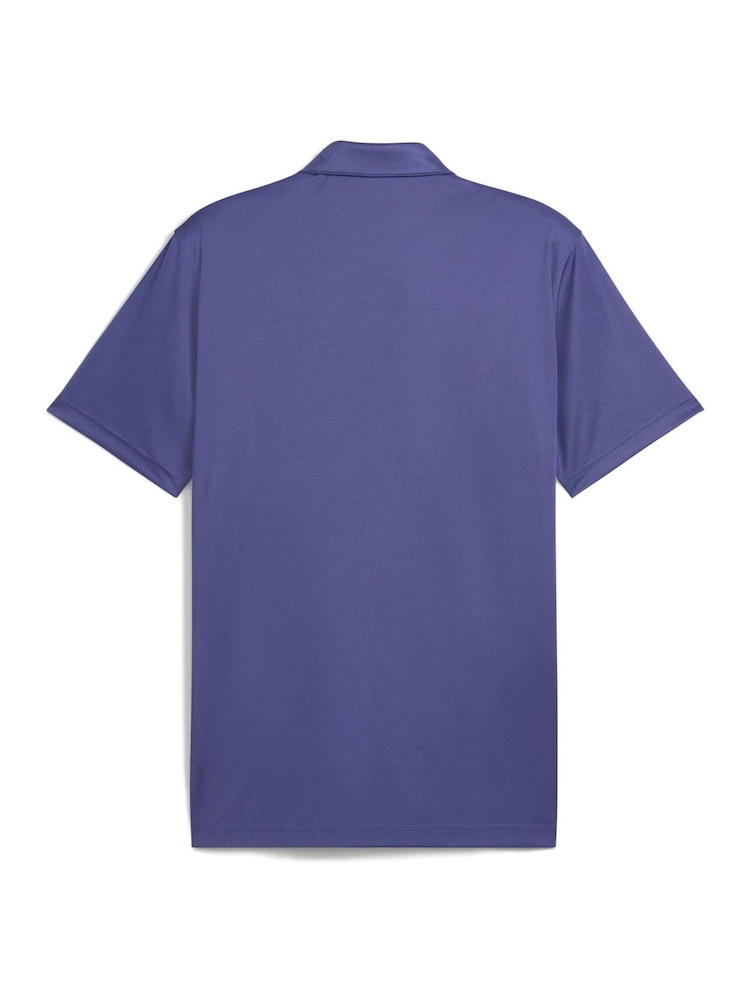 Puma Purple Mens Pure 2.0 Golf Polo Shirt - Image 2 of 2