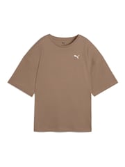 Puma Brown Womens Oversized WARDROBE ESS T-Shirt - Image 2 of 3
