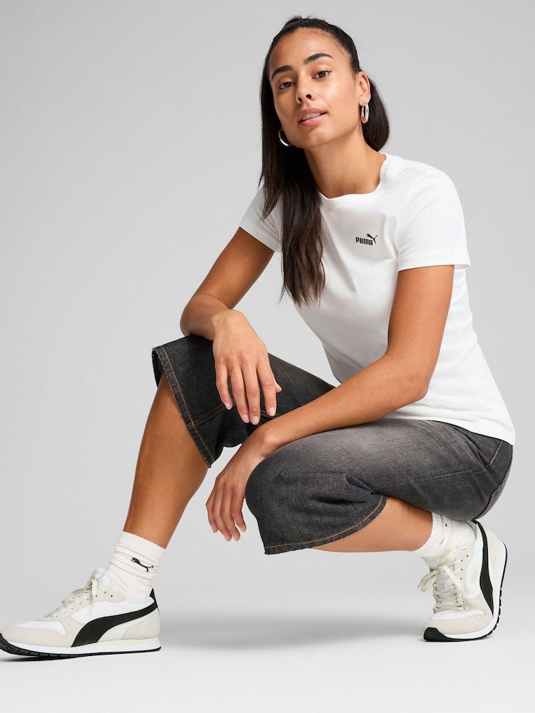 Puma White Womens ESS Small No. 1 Logo T-Shirt - Image 1 of 3 Puma White Womens ESS Small No. 1 Logo T-Shirt - Image 1 of 3