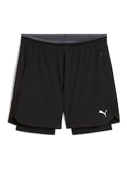 Puma Black Mens Training Tech 2-In-1 Shorts - Image 4 of 5