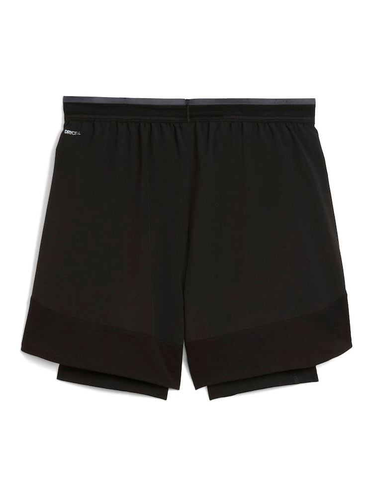 Puma Black Mens Training Tech 2-In-1 Shorts - Image 5 of 5