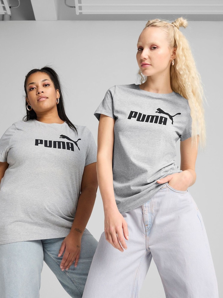 Puma Grey Womens ESS No. 1 Logo T-Shirt - Image 1 of 5
