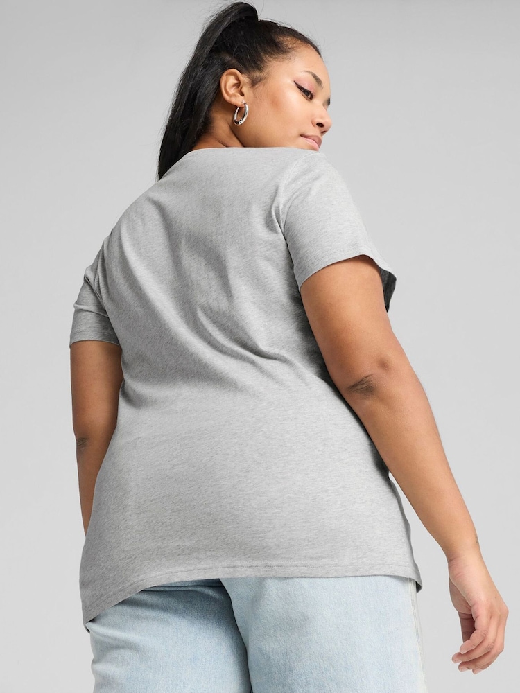 Puma Grey Womens ESS No. 1 Logo T-Shirt - Image 2 of 5