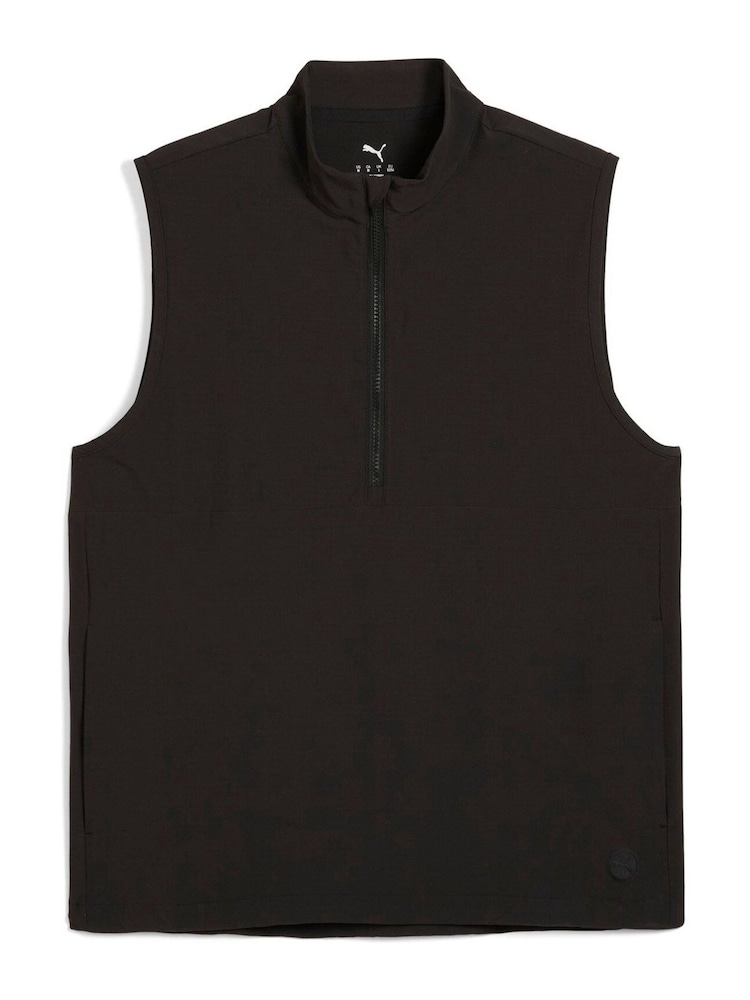 Puma Black Mens Ripguard Golf Vest Windbreaker Jacket - Image 1 of 2