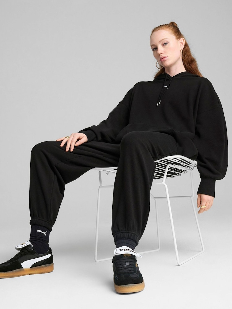 Puma Black Oversized Womens Wardrobe Essentials Hoodie - Image 1 of 1
