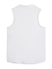 Puma White Womens Cloudspun Piped Sleeveless Golf Polo Shirt - Image 4 of 4