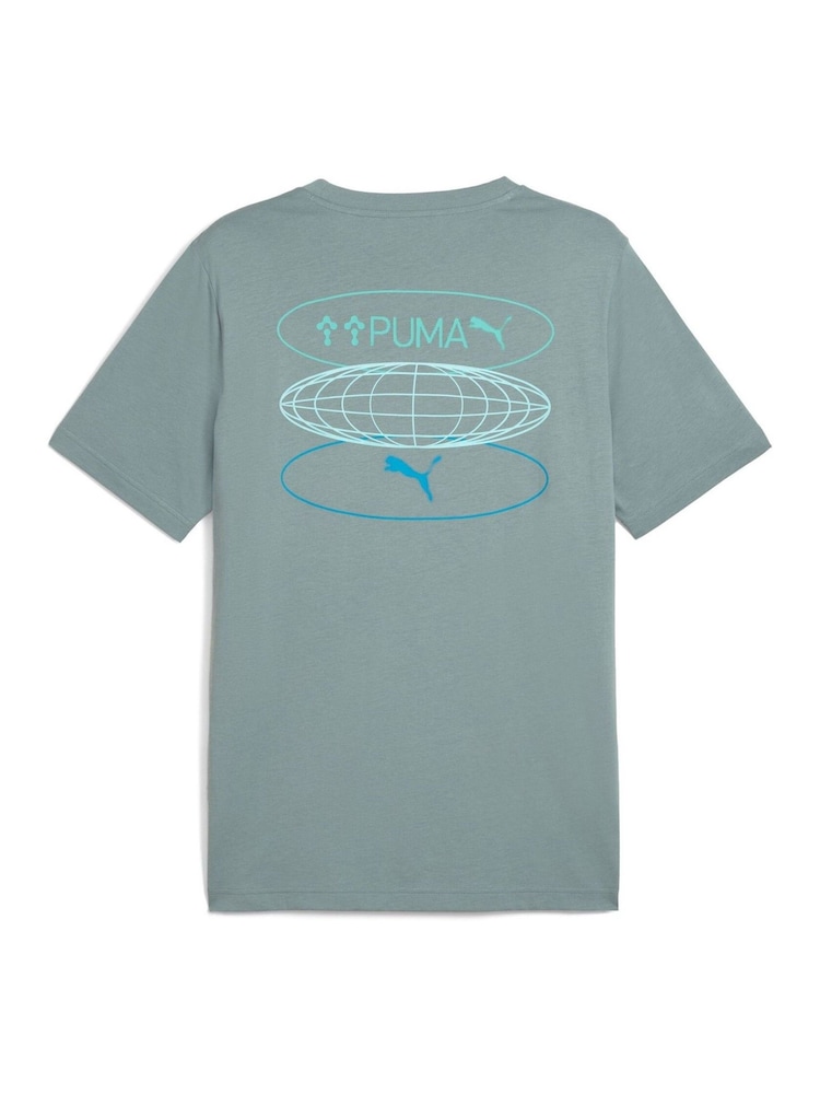 Green - Puma Mens Graphics 3 Circles T-Shirt - Image 3 of 3
