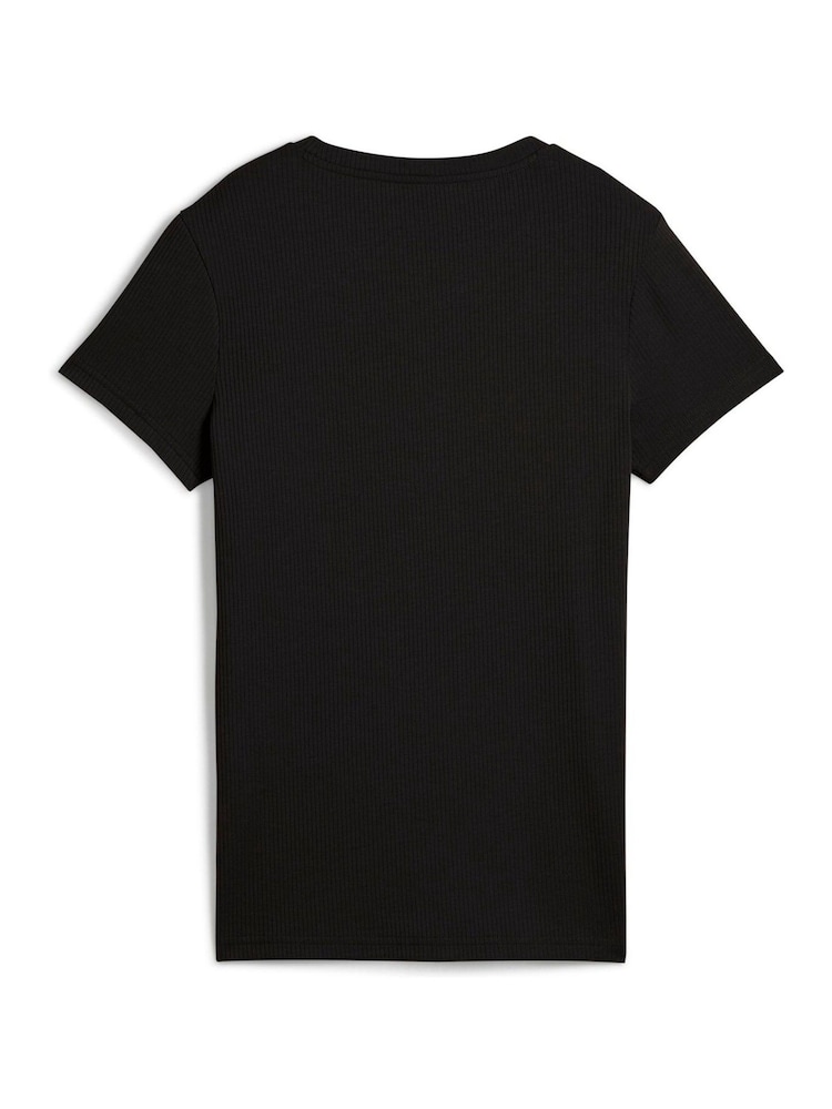 Черный - Puma Womens ESS ELEVATED Rib T-Shirt - Изображение 3 из 3