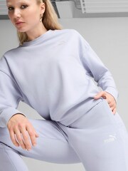 Puma Blue Womens ESS Small No. 1 Logo Sweatpants - Image 3 of 5