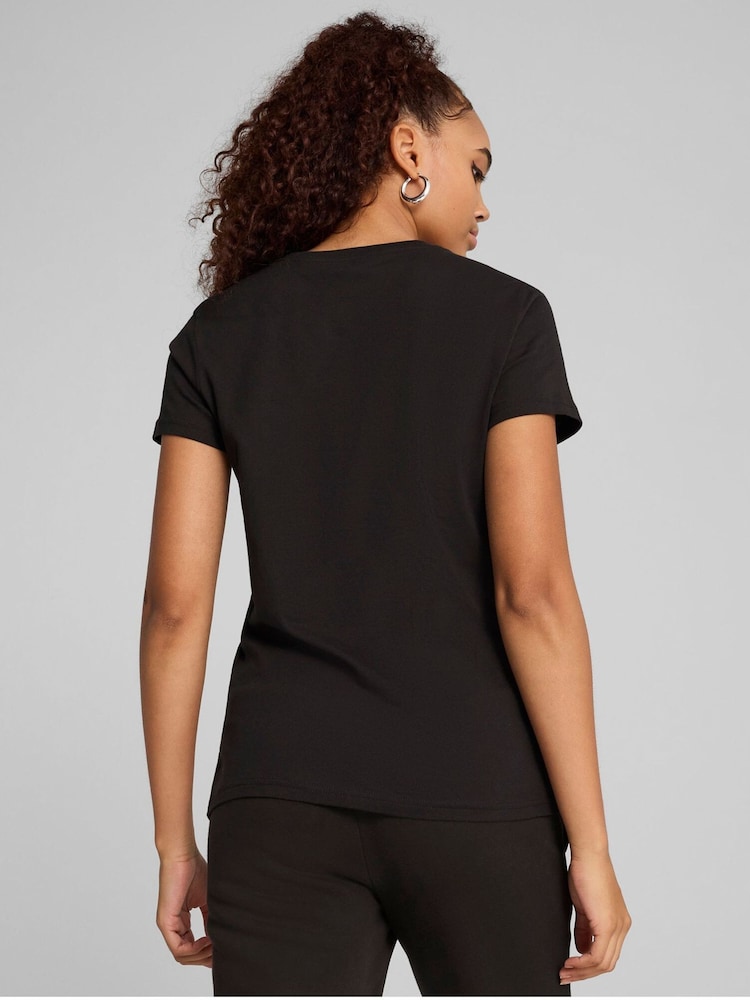 Puma Black Womens ESS No. 1 Logo T-Shirt - Image 2 of 3