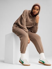 Puma Brown Oversized Womens Wardrobe Essentials Hoodie - Image 1 of 1