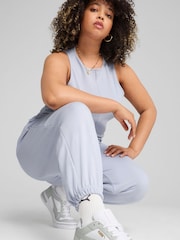 Puma Blue Womens WARDROBE ESS Relaxed Sweatpants - Image 3 of 5