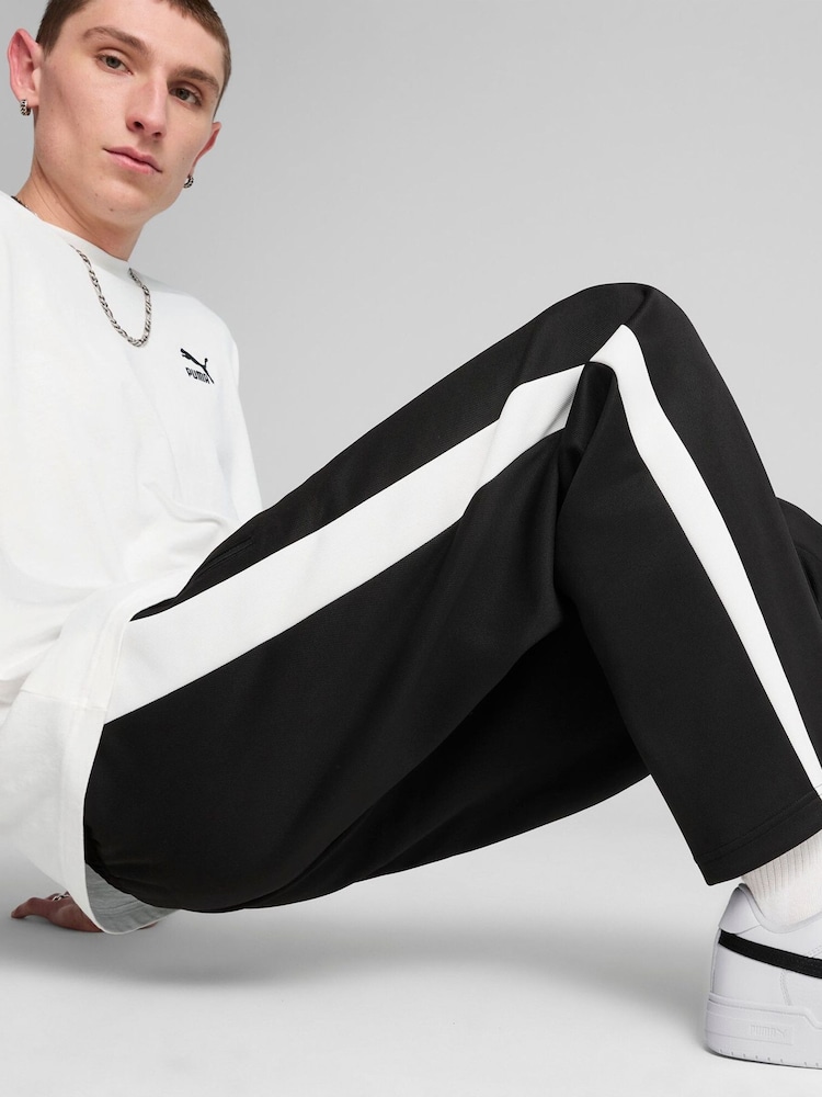 Puma Black Mens T7 Always On Relaxed Track Joggers - Image 3 of 4