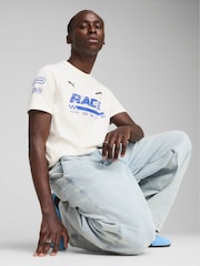 Puma White Mens F1 Graphic Ringer T-Shirt - Image 1 of 3