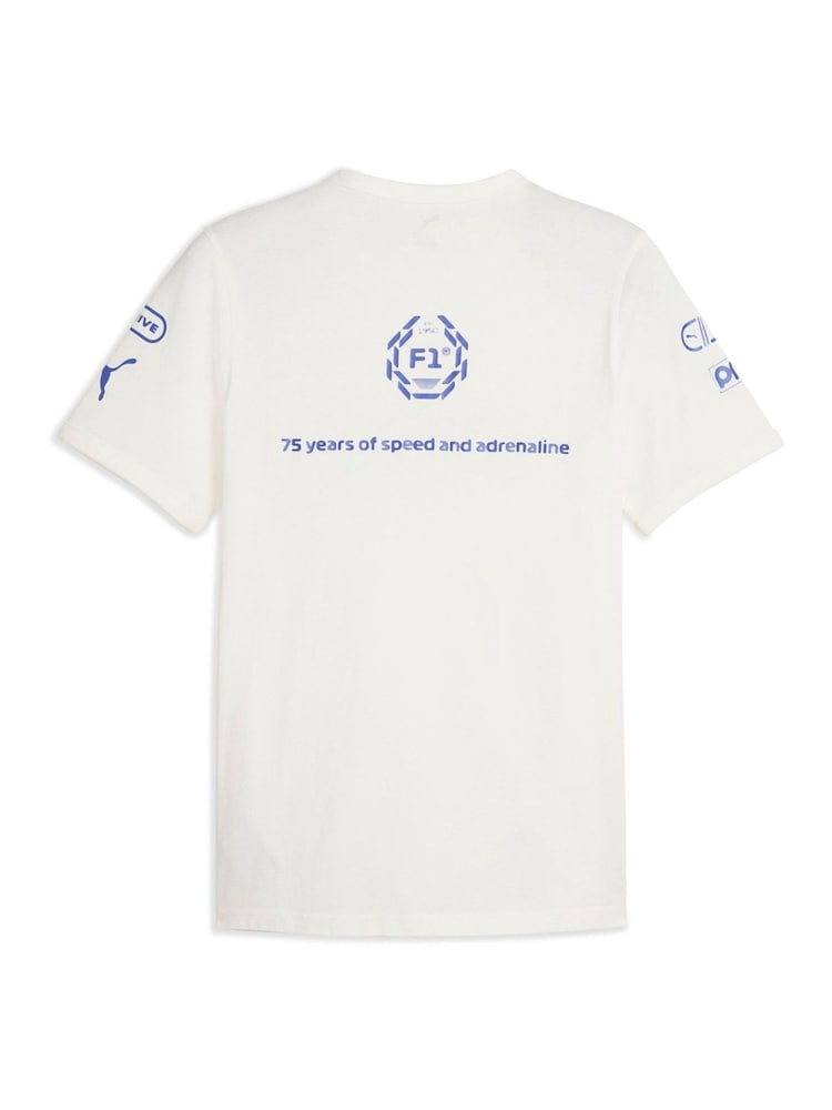 Puma White Mens F1 Graphic Ringer T-Shirt - Image 3 of 3