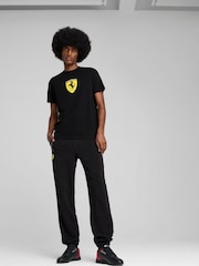 Puma Black Mens Scuderia Ferrari Race Coloured Big Shield T-Shirt - Image 1 of 3