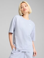 Puma Blue Womens Oversized WARDROBE ESS T-Shirt - Image 2 of 3