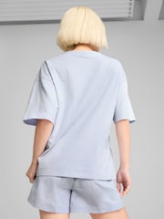 Puma Blue Womens Oversized WARDROBE ESS T-Shirt - Image 3 of 3