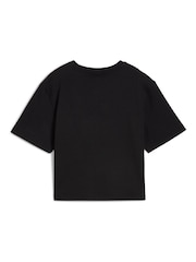 Puma Black Womens WARDROBE ESS Ribbed Relaxed T-Shirt - Image 3 of 3