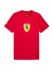 Puma Red Mens Scuderia Ferrari Race Coloured Big Shield T-Shirt - Image 2 of 3