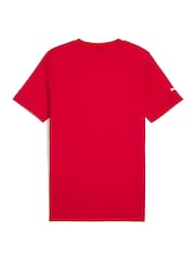 Puma Red Mens Scuderia Ferrari Race Coloured Big Shield T-Shirt - Image 3 of 3
