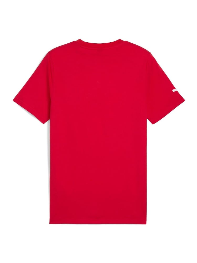 Puma Red Mens Scuderia Ferrari Race Coloured Big Shield T-Shirt - Image 3 of 3