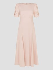 Monsoon Pink Belle Bow Sleeve Midi Dress - Image 5 of 5