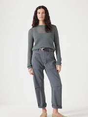 Hush Green Interest Stitch Knitted Jumper - Image 5 of 6
