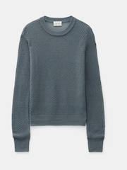 Hush Green Interest Stitch Knitted Jumper - Image 6 of 6