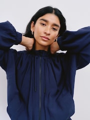 Hush Blue Airflow Bomber Jacket - Image 1 of 5