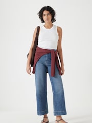 Hush White High Neck Ribbed Vest - Image 2 of 6