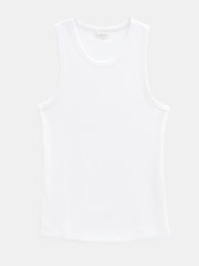 Hush White High Neck Ribbed Vest - Image 6 of 6