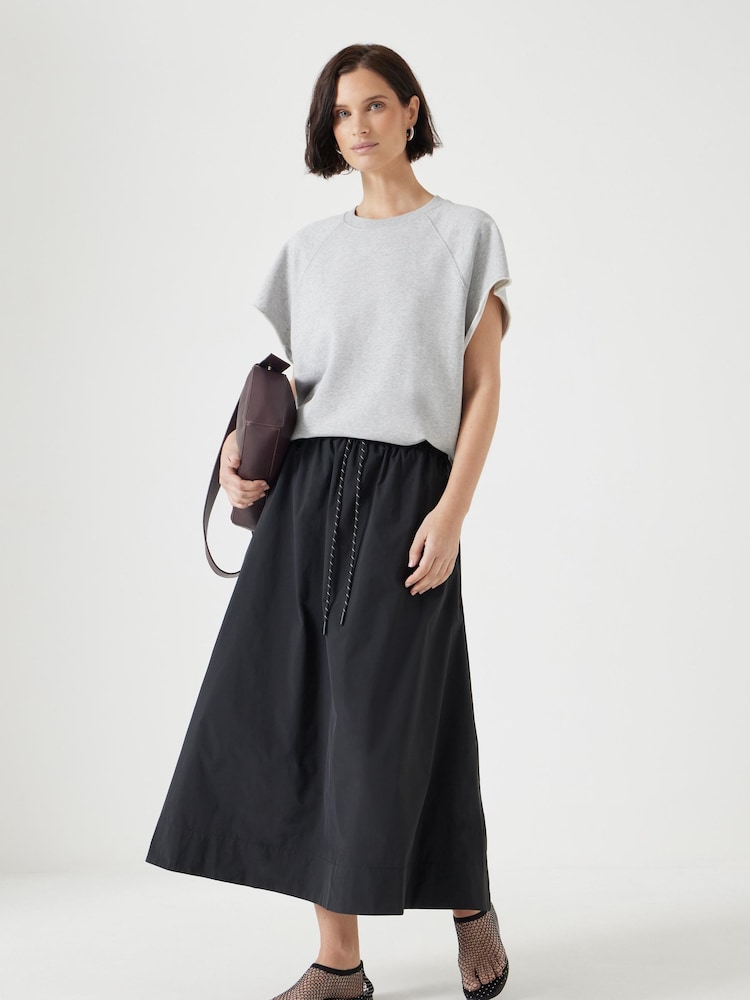 Hush Black Aya Pull On Midi Skirt - Image 2 of 6
