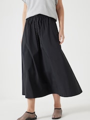 Hush Black Aya Pull On Midi Skirt - Image 3 of 6