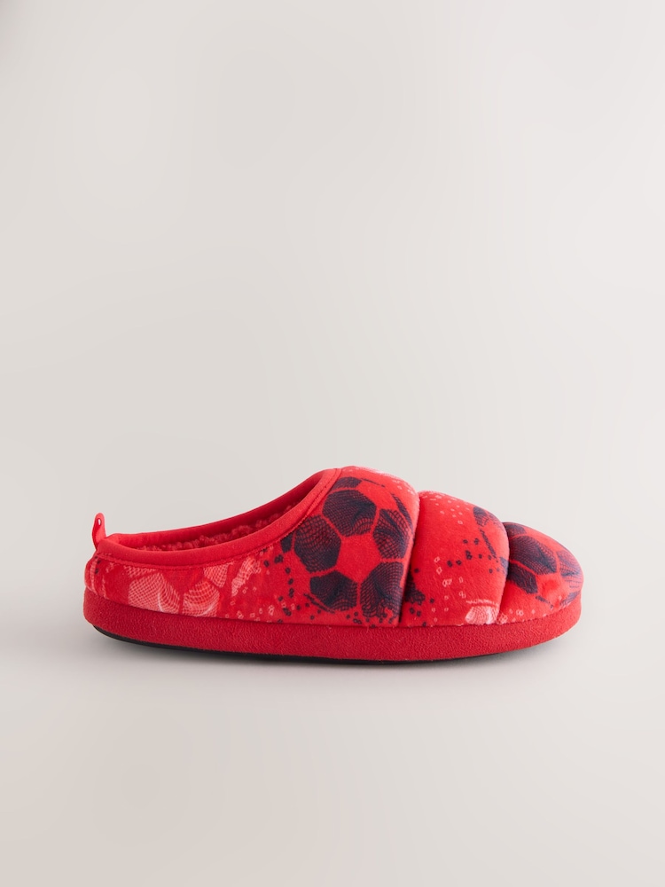 Red Football Warm Lined Slipper Mules - Image 2 of 5