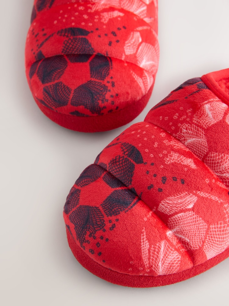 Red Football Warm Lined Slipper Mules - Image 5 of 5