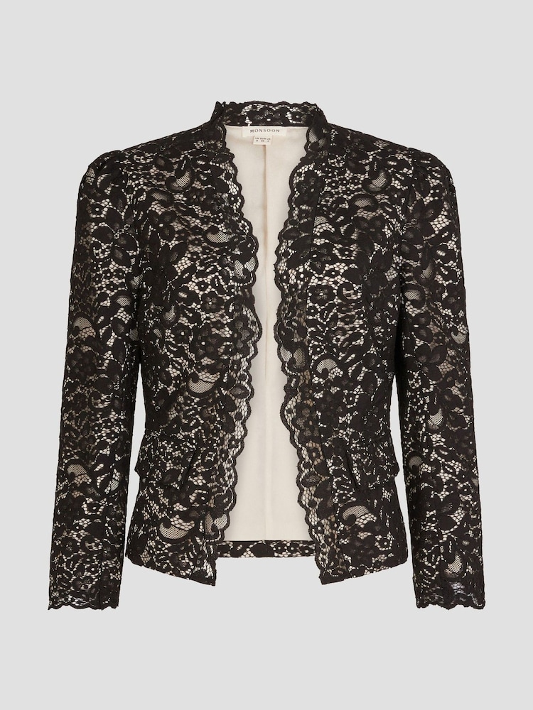 Monsoon Black Ria Lace Blazer - Image 6 of 6