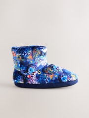 Blue Graffiti Gamer Cosy Slipper Boots - Image 2 of 5