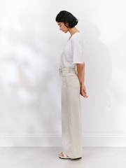 Hush Ecru/Black Nessa Wide Leg Jeans Stripe - Image 1 of 6