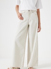 Hush Ecru/Black Nessa Wide Leg Jeans Stripe - Image 3 of 6