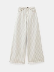 Hush Ecru/Black Nessa Wide Leg Jeans Stripe - Image 6 of 6