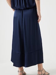 Hush Blue Satin Maxi Skirt - Image 3 of 5