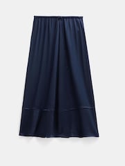 Hush Blue Satin Maxi Skirt - Image 5 of 5